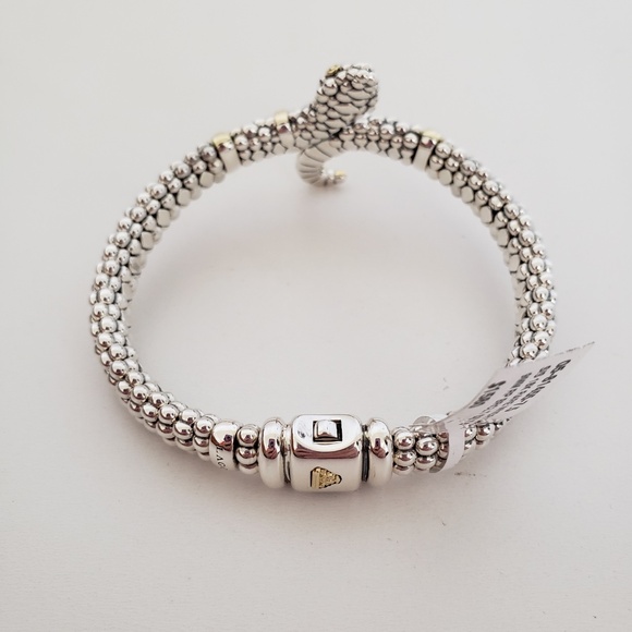 LAGOS Sterling Silver 18K Gold Rare Wonders 9MM Two Tone Snake Rope Bracelet 7.5 - Picture 9 of 12